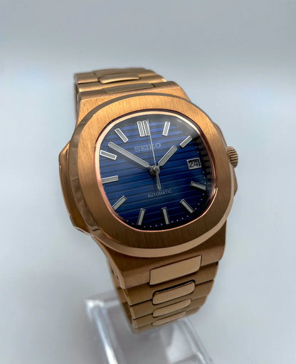 NAUTILUS MOD ROSE GOLD ( BLUE DIAL )